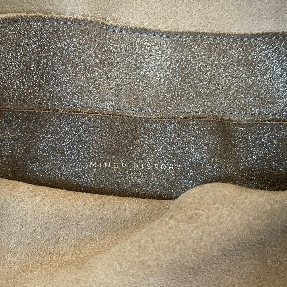 Minor History Leather Gold Taupe Sparkle Magazine Tote View 5